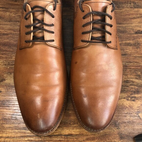 Warfield & Grand Sutton Mens‎ Size 11.5 Brown Saddle Oxford Lace Up Shoes - Picture 2 of 10